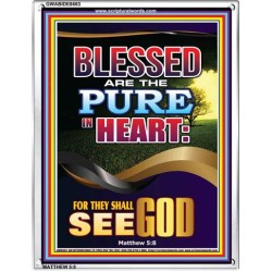 THEY SHALL SEE GOD   Scripture Art Acrylic Glass Frame   (GWABIDE 8663)   