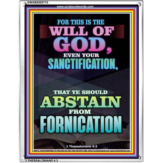 ABSTAIN FROM FORNICATION   Scripture Wall Art   (GWABIDE 8715)   