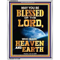 WHO MADE HEAVEN AND EARTH   Encouraging Bible Verses Framed   (GWABIDE 8735)   "16X24"