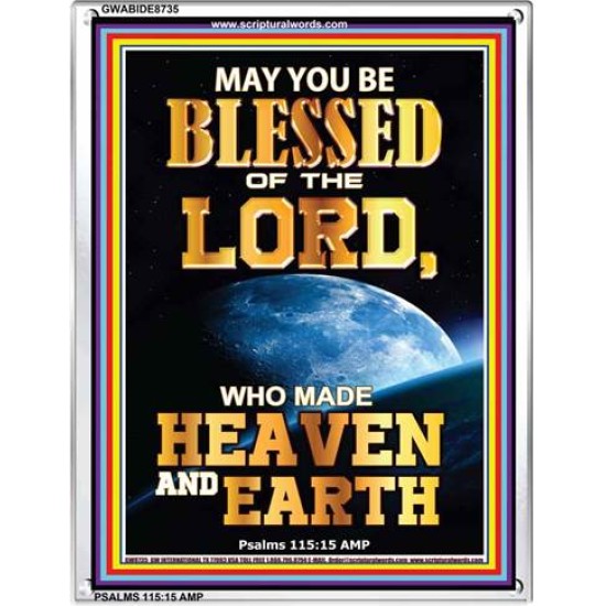 WHO MADE HEAVEN AND EARTH   Encouraging Bible Verses Framed   (GWABIDE 8735)   