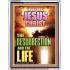 THE RESURRECTION AND THE LIFE   Christian Wall Dcor   (GWABIDE 8766)   "16X24"