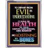 WISDOM IS HEALTH   Inspirational Wall Art Frame   (GWABIDE 8833)   "16X24"