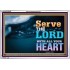 WITH ALL YOUR HEART   Framed Religious Wall Art    (GWABIDE8846L)   "24X16"