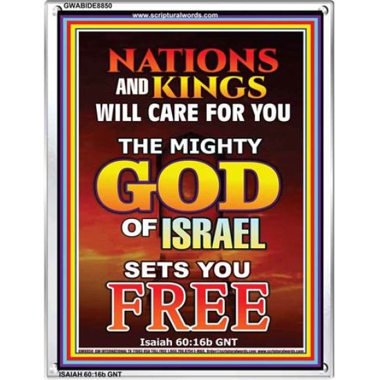 THE MIGHTY GOD OF ISRAEL   Framed Bible Verses   (GWABIDE 8850)   