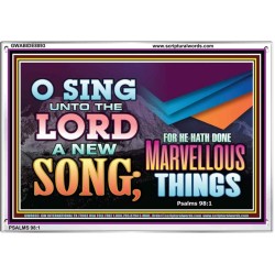 SING UNTO THE LORD   Bible Verses Wall Art Acrylic Glass Frame   (GWABIDE8893)   
