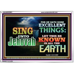 SING UNTO JEHOVAH   Acrylic Glass framed scripture art   (GWABIDE8901)   