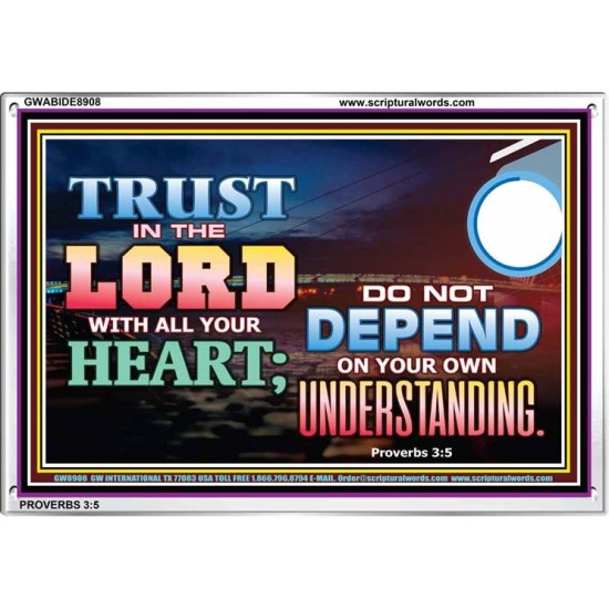 TRUST IN THE LORD   Contemporary Christian Paintings Acrylic Glass frame   (GWABIDE8908)   
