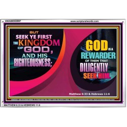 SEEK FIRST THE KINGDOM   Christian Artwork Frame   (GWABIDE8997)   