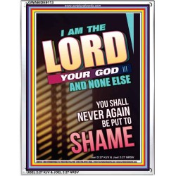 YOU SHALL NOT BE PUT TO SHAME   Bible Verse Frame for Home   (GWABIDE 9113)   "16X24"