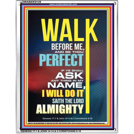 WALK BEFORE ME   Bible Verse Frames online   (GWABIDE 9129)   