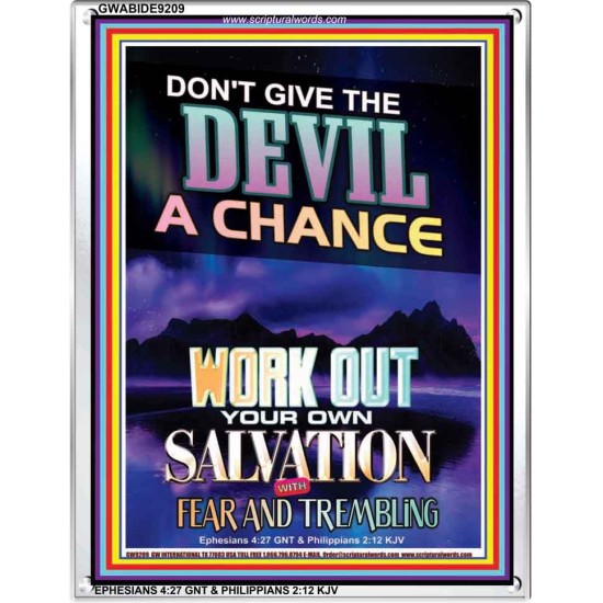 WORK OUT YOUR SALVATION   Bible Verses Wall Art Acrylic Glass Frame   (GWABIDE 9209)   