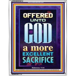 A MORE EXCELLENT SACRIFICE   Contemporary Christian poster   (GWABIDE 9212)   