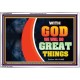 WITH GOD WE WILL DO GREAT THINGS   Large Framed Scriptural Wall Art   (GWABIDE9381)   