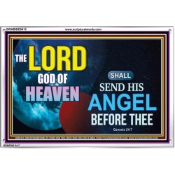 SEND HIS ANGEL BEFORE THEE   Framed Scripture Dcor   (GWABIDE9413)   