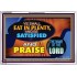 YE SHALL EAT IN PLENTY AND BE SATISFIED   Framed Religious Wall Art    (GWABIDE9486)   "24X16"