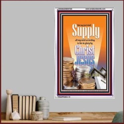THE LORD SHALL SUPPLY ALL MY NEED   Inspirational Bible Verses Acrylic Framed  (GWAMAZEMENT009)   "24X32"