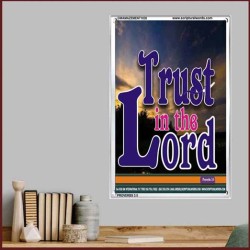 TRUST IN THE LORD   Christian Artwork Acrylic Glass Frame   (GWAMAZEMENT1030)   "24X32"