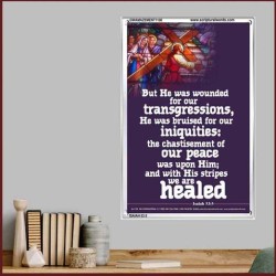 WOUNDED FOR OUR TRANSGRESSIONS   Inspiration Wall Art Frame   (GWAMAZEMENT1106)   