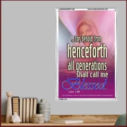ALL GENERATIONS SHALL CALL ME BLESSED   Scripture Wooden Frame   (GWAMAZEMENT1265)   