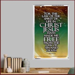 THE SPIRIT OF LIFE IN CHRIST JESUS   Framed Religious Wall Art    (GWAMAZEMENT1317)   