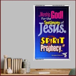 WORSHIP GOD   Bible Verse Framed for Home Online   (GWAMAZEMENT1680)   "24X32"