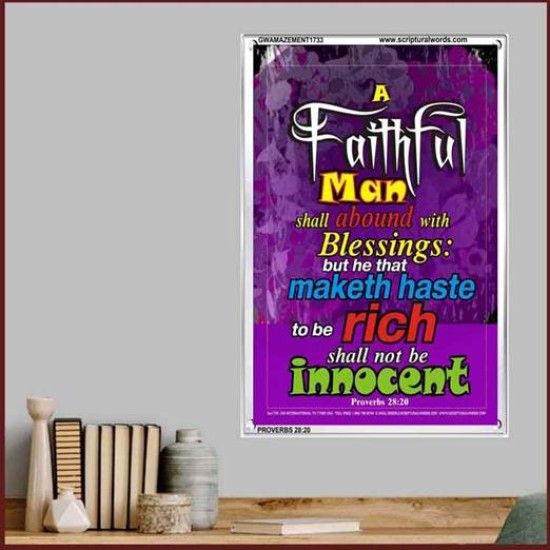 A FAITHFUL MAN   Framed Scripture Art   (GWAMAZEMENT1733)   