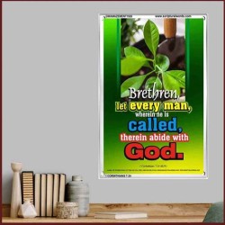 ABIDE WITH GOD   Large Frame Scripture Wall Art   (GWAMAZEMENT1926)   