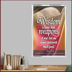 WISDOM IS BETTER THAN WEAPONS   Inspirational Wall Art Poster   (GWAMAZEMENT251)   