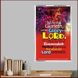 WHOM THE LORD COMMENDETH   Large Frame Scriptural Wall Art   (GWAMAZEMENT3190)   "24X32"
