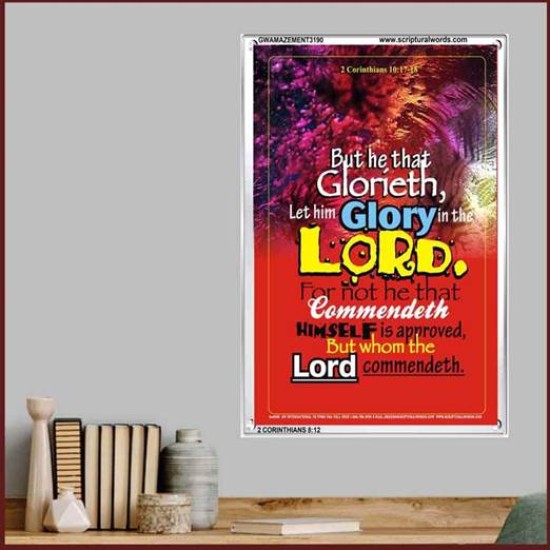 WHOM THE LORD COMMENDETH   Large Frame Scriptural Wall Art   (GWAMAZEMENT3190)   