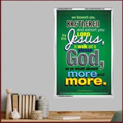 WALK AND TO PLEASE GOD   Printable Bible Verse to Frame   (GWAMAZEMENT3407)   "24X32"