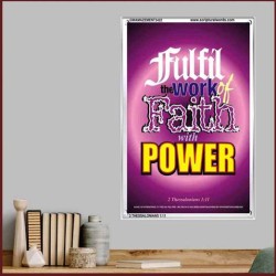 WITH POWER   Frame Bible Verses Online   (GWAMAZEMENT3422)   "24X32"
