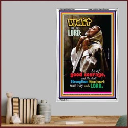 WAIT ON THE LORD   Encouraging Bible Verses Frame   (GWAMAZEMENT3483)   "24X32"