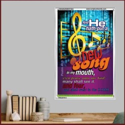 A NEW SONG IN MY MOUTH   Framed Office Wall Decoration   (GWAMAZEMENT3684)   