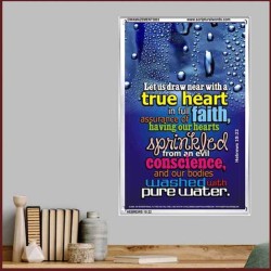 TRUE HEART   Large Frame Scriptural Wall Art   (GWAMAZEMENT3803)   "24X32"