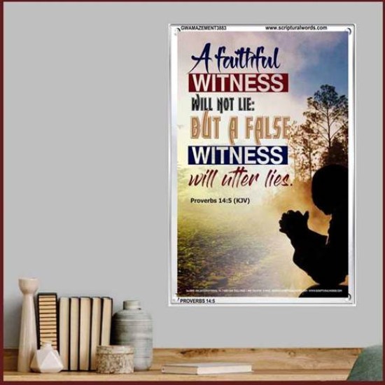 A FAITHFUL WITNESS   Encouraging Bible Verse Frame   (GWAMAZEMENT3883)   