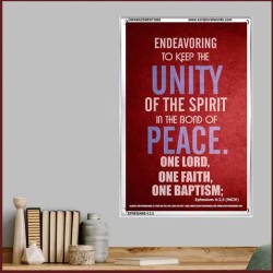 UNITY OF THE SPIRIT   Acrylic Glass Frame Scripture Art   (GWAMAZEMENT3995)   "24X32"