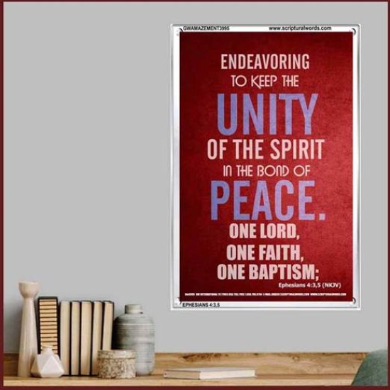 UNITY OF THE SPIRIT   Acrylic Glass Frame Scripture Art   (GWAMAZEMENT3995)   