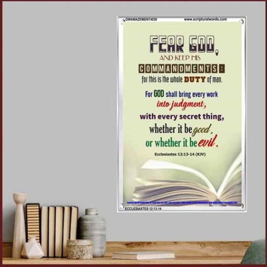 WHOLE DUTY OF MAN   Acrylic Glass Framed Bible Verse   (GWAMAZEMENT4038)   