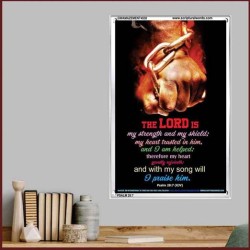 WITH MY SONG WILL I PRAISE HIM   Framed Sitting Room Wall Decoration   (GWAMAZEMENT4538)   "24X32"