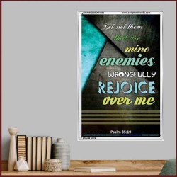 WRONGFULLY REJOICE OVER ME   Acrylic Glass Frame Scripture Art   (GWAMAZEMENT4555)   "24X32"