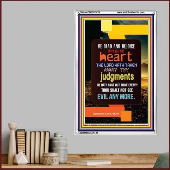 WITH ALL THE HEART   Scripture Art Prints   (GWAMAZEMENT4715)   