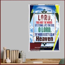 THE WORDS OF ETERNAL LIFE   Framed Restroom Wall Decoration   (GWAMAZEMENT4748)   