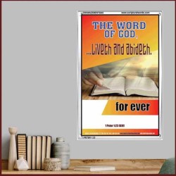THE WORD OF GOD LIVETH AND ABIDETH   Framed Scripture Art   (GWAMAZEMENT5045)   