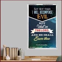 WAIT ON THE LORD   Bible Verses Frame Online   (GWAMAZEMENT5177)   "24X32"