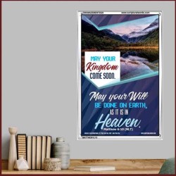 YOUR WILL BE DONE ON EARTH   Contemporary Christian Wall Art Frame   (GWAMAZEMENT5529)   "24X32"