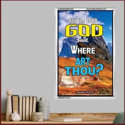 WHERE ARE THOU   Custom Framed Bible Verses   (GWAMAZEMENT6402)   "24X32"