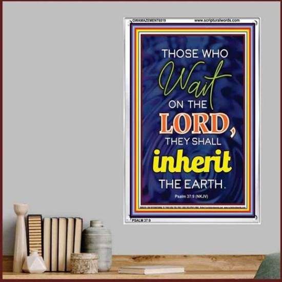 WAIT ON THE LORD   contemporary Christian Art Frame   (GWAMAZEMENT6519)   