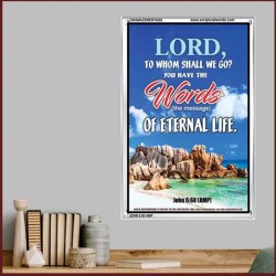 WORDS OF ETERNAL LIFE   Biblical Art Acrylic Glass Frame    (GWAMAZEMENT6559)   "24X32"