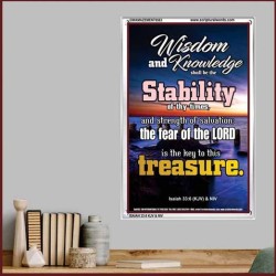 WISDOM AND KNOWLEDGE   Bible Verses    (GWAMAZEMENT6563)   "24X32"